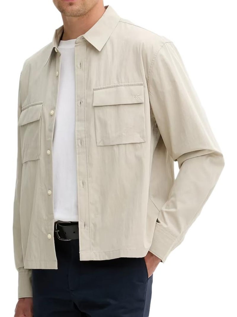 Camisa Bege de Nylon Calvin Klein Jeans para Homem Bege - Kiabi