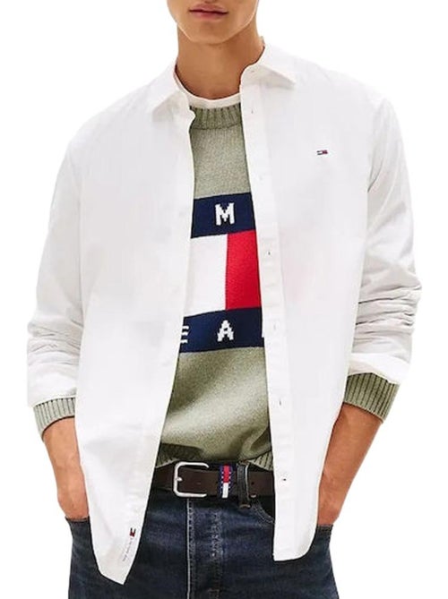Camisa Bege de Popelina para Homem Tommy Hilfiger - Kiabi Camisa Bege de Popelina para Homem Tommy Hilfiger - Kiabi
