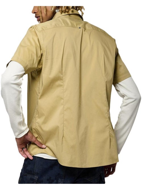 Camisa Bege Masculina Kaporal KOURA - Kiabi Camisa Bege Masculina Kaporal KOURA - Kiabi