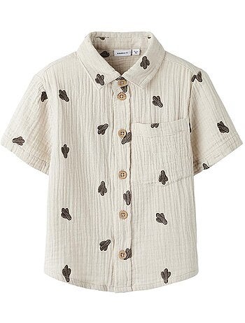 Camisa Bege para Menino Name It Joshua