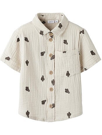 Camisa Bege para Menino Name It Joshua