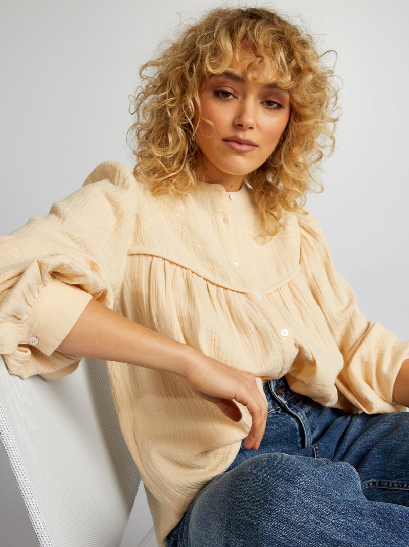 Camisa boémia BRANCO - Kiabi