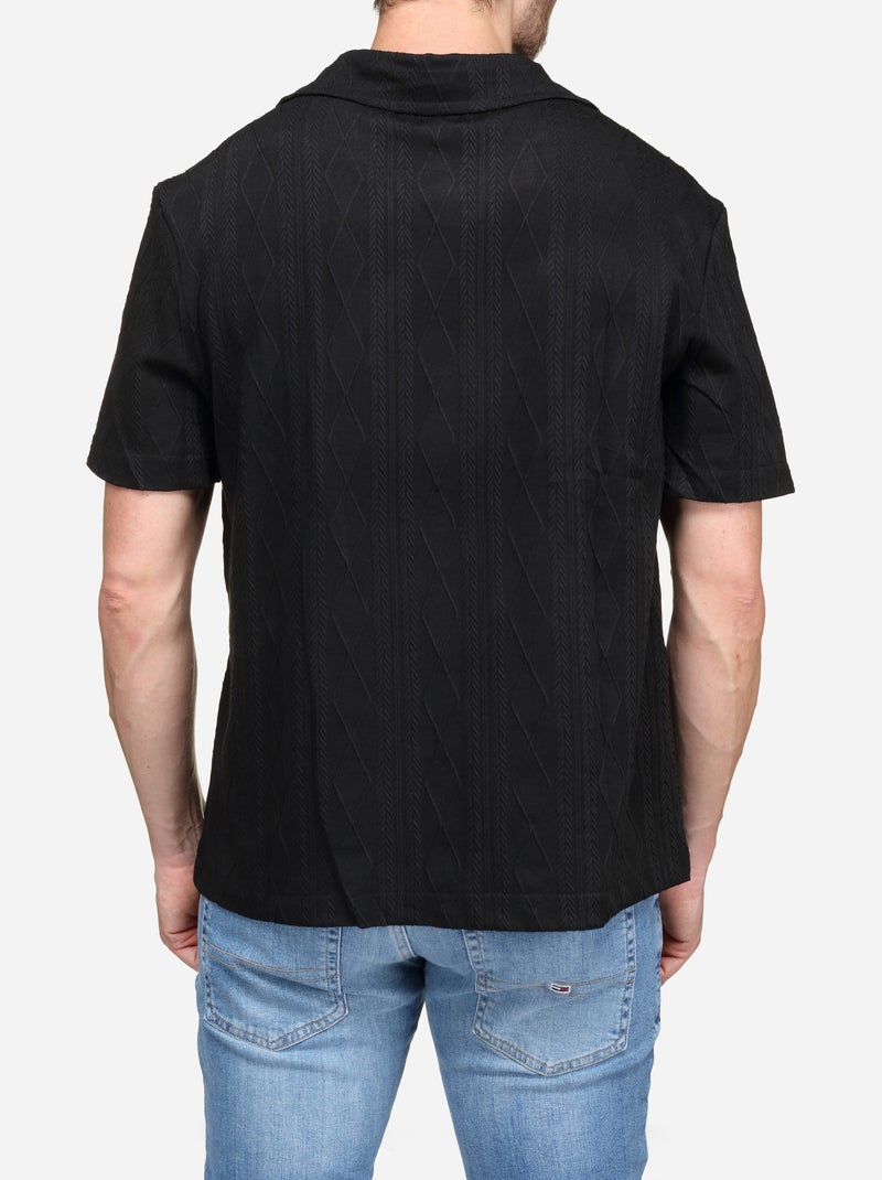 Camisa bordada - Frilivin Preto - Kiabi