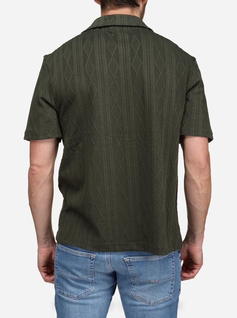 Camisa bordada - Frilivin Verde escuro - Kiabi
