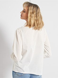 Camisa bordada - Kiabi
