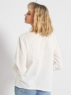 Camisa bordada - Kiabi