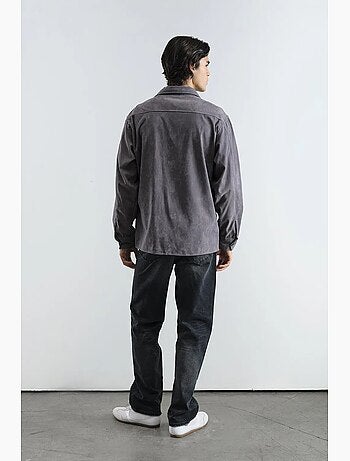 Camisa bordada regular fit de manga comprida giesto