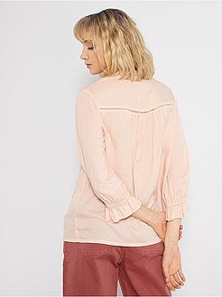 Camisa bordada - Kiabi