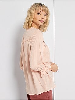 Camisa bordada - Kiabi