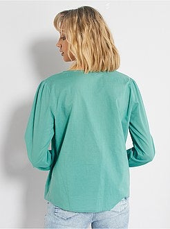 Camisa bordada - Kiabi