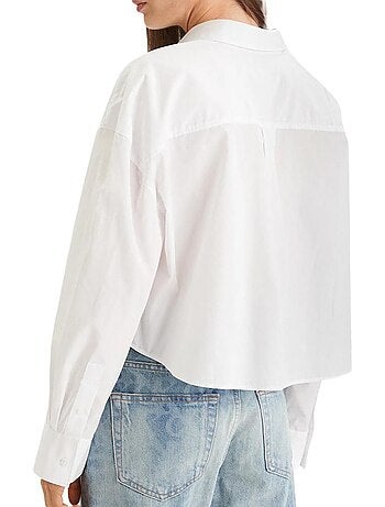 Camisa branca calvin klein jeans heritage para mulher