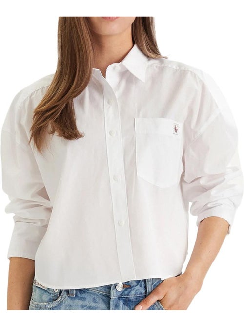 Camisa branca calvin klein jeans heritage para mulher - Kiabi Camisa branca calvin klein jeans heritage para mulher - Kiabi