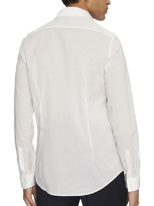 Camisa Branca Calvin Klein Jeans Poplin Stretch para Homem - Kiabi Camisa Branca Calvin Klein Jeans Poplin Stretch para Homem - Kiabi