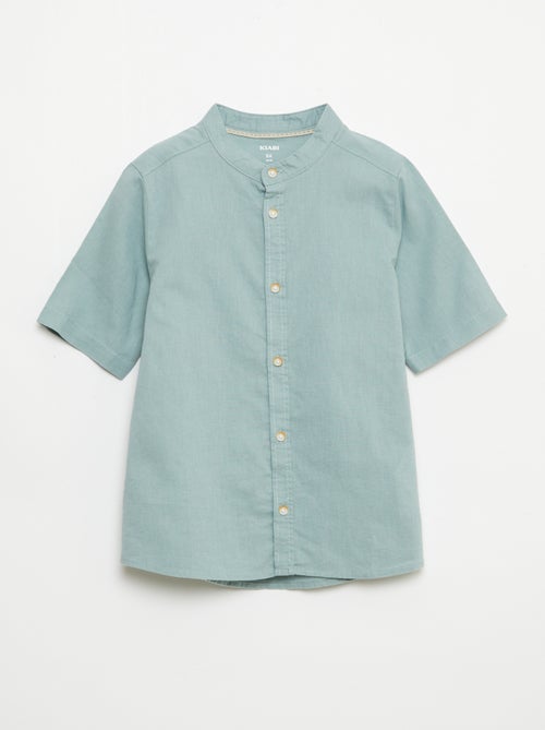 Camisa branca de algodão - Kiabi