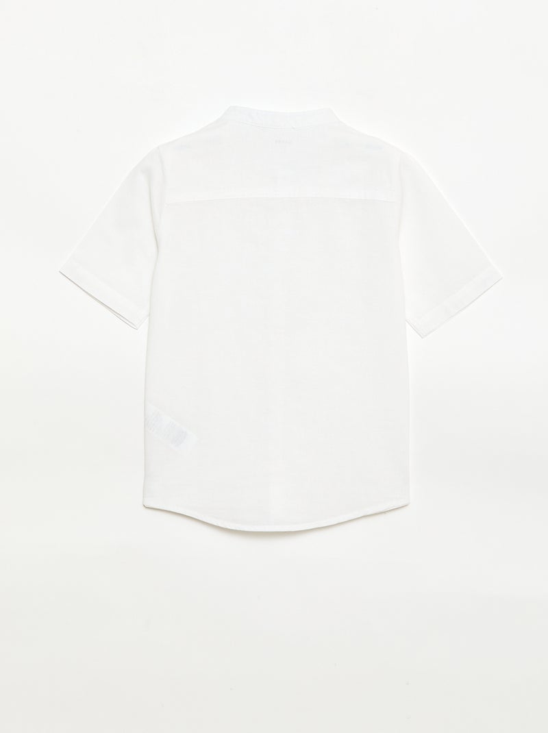 Camisa branca de algodão Branco - Kiabi