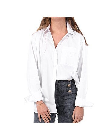 Camisa Branca de Mulher Calvin Klein Jeans Poplin Relaxed