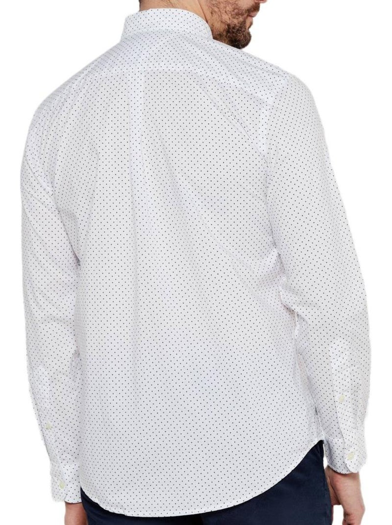 Camisa Branca Estampada de Homem Tommy Hilfiger Flex Poplin Bolinhas Branco - Kiabi