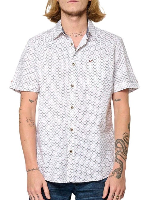 Camisa Branca Estampada para Homem Kaporal KALON - Kiabi Camisa Branca Estampada para Homem Kaporal KALON - Kiabi