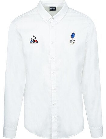 Camisa Branca Le Coq Sportif Paris 2024 para Homem