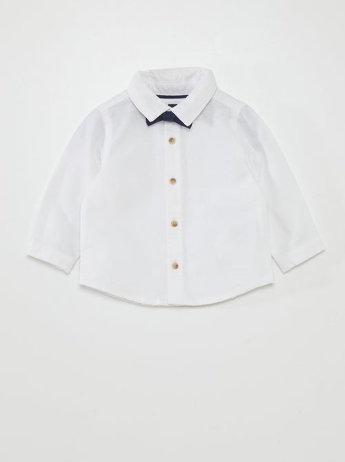Camisa branca + papillon - 2 peças - Kiabi