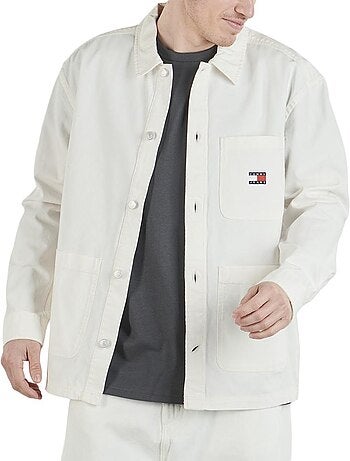 Camisa branca tommy hilfiger tjm essential para homem
