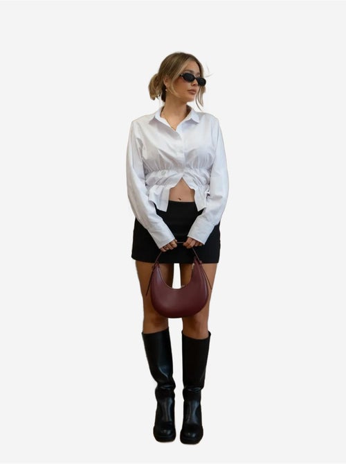 Camisa branca valletta com botões hiccup - Kiabi Camisa branca valletta com botões hiccup - Kiabi