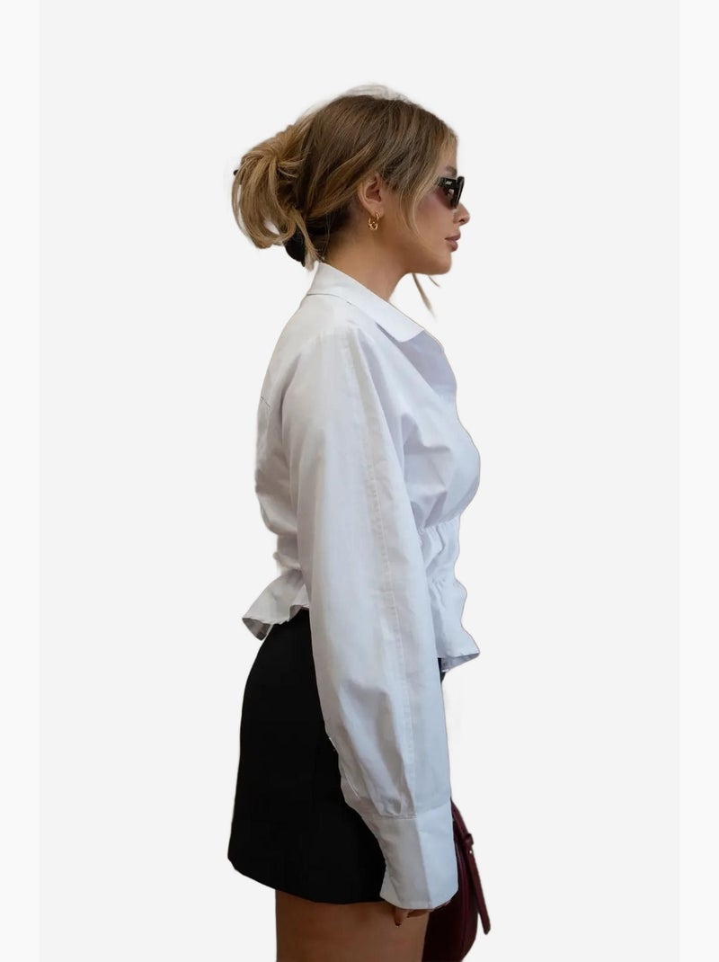Camisa branca valletta com botões hiccup Branco - Kiabi