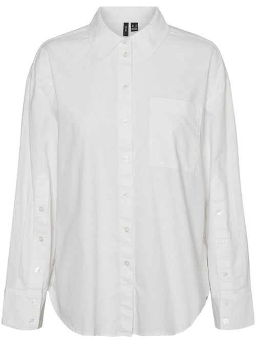 Camisa Branca Vero Moda Nellie para Mulher - Kiabi Camisa Branca Vero Moda Nellie para Mulher - Kiabi