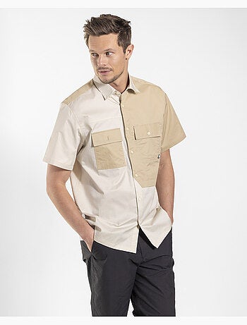 Camisa camp bege regular