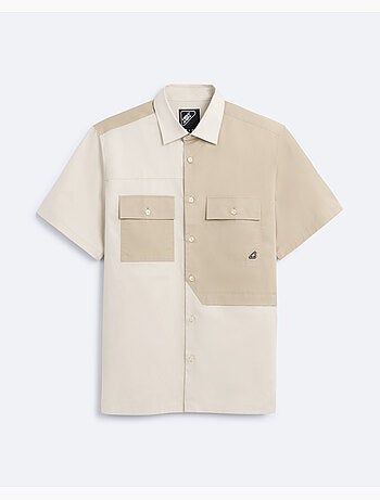 Camisa camp bege regular