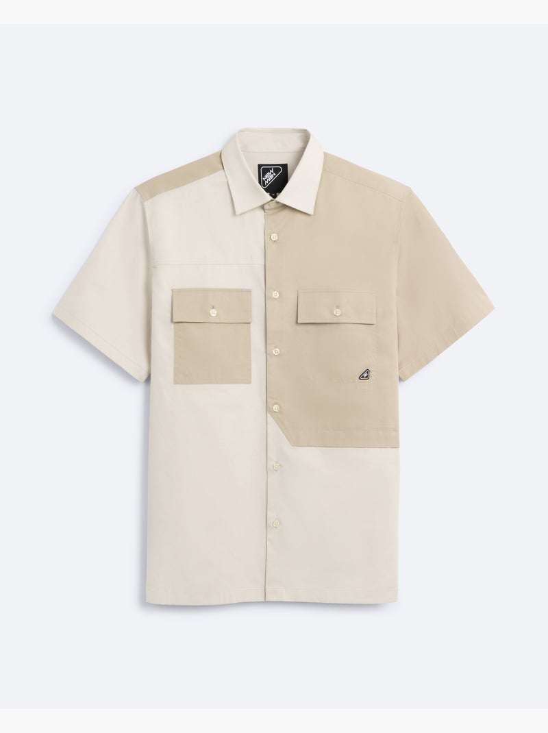 Camisa camp bege regular Bege - Kiabi