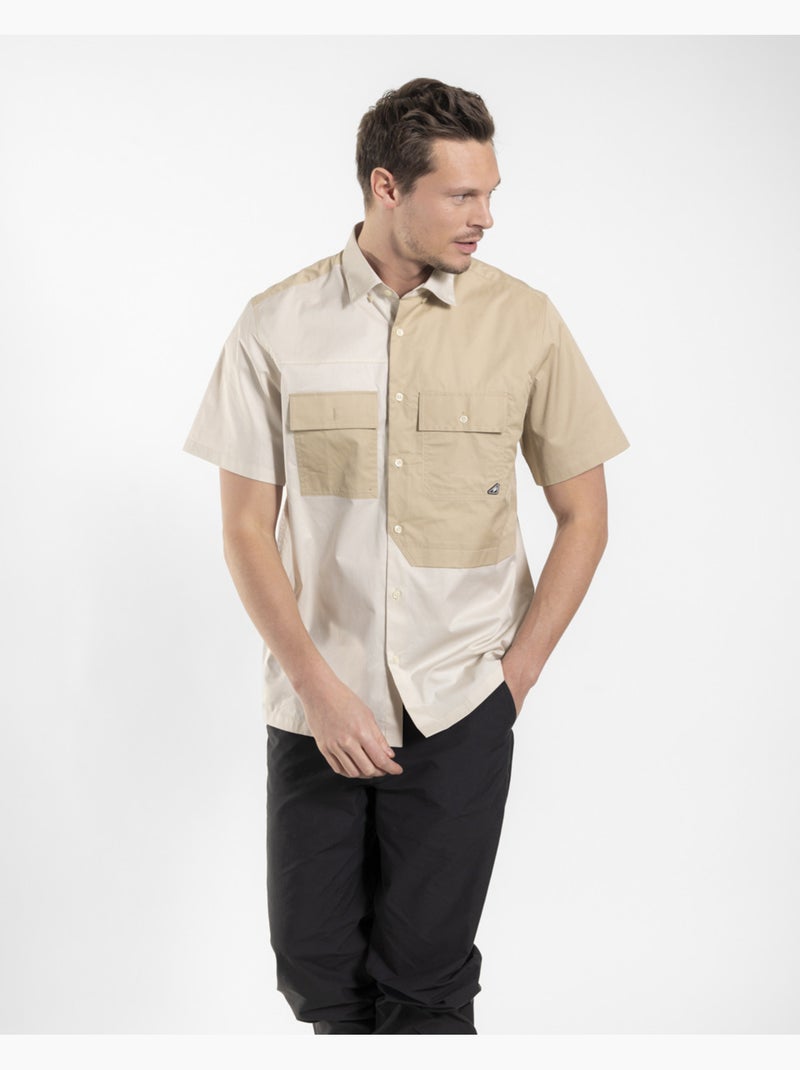 Camisa camp bege regular Bege - Kiabi