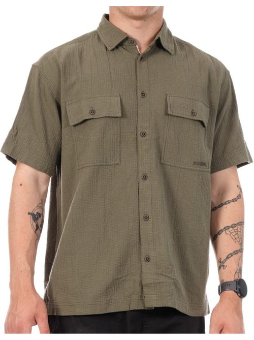 Camisa Caqui Masculina Kaporal BESTYE - Kiabi Camisa Caqui Masculina Kaporal BESTYE - Kiabi