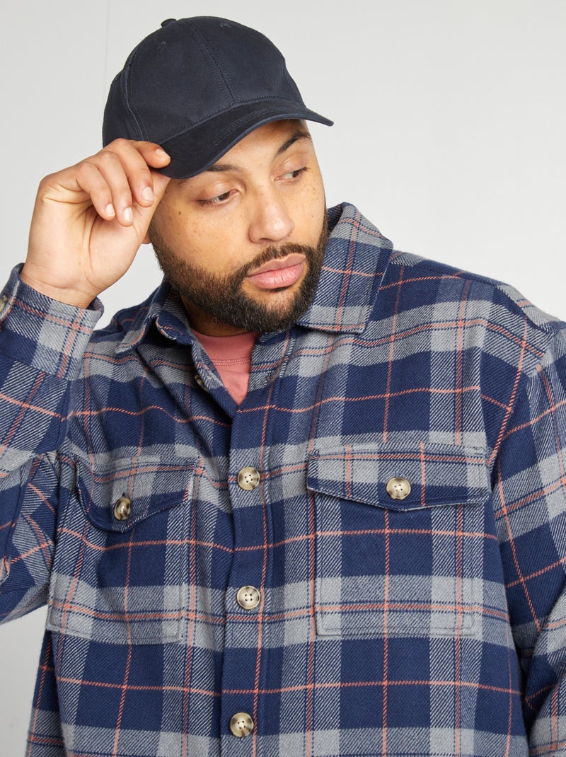 Camisa-casaco de flanela AZUL - Kiabi