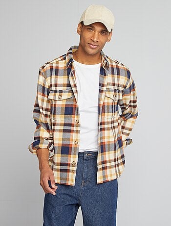 Camisa-casaco de flanela