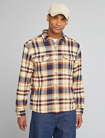 Camisa-casaco de flanela