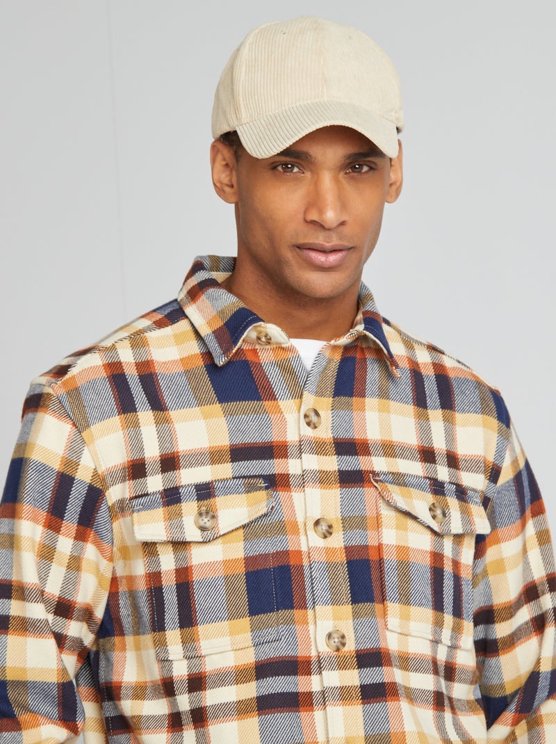 Camisa-casaco de flanela CASTANHO - Kiabi