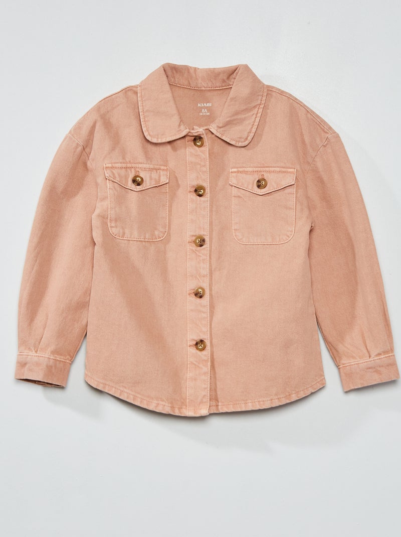 Camisa-casaco de ganga ROSA - Kiabi