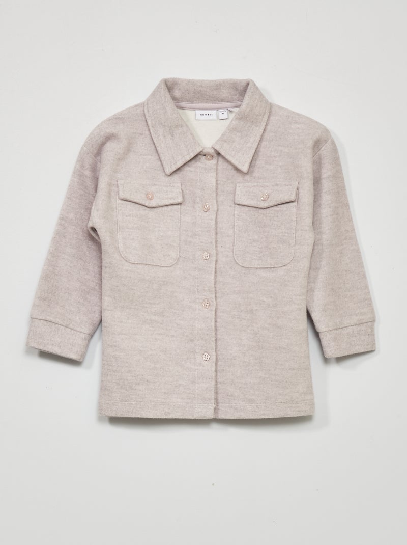Camisa-casaco em malha peluche VIOLETA - Kiabi