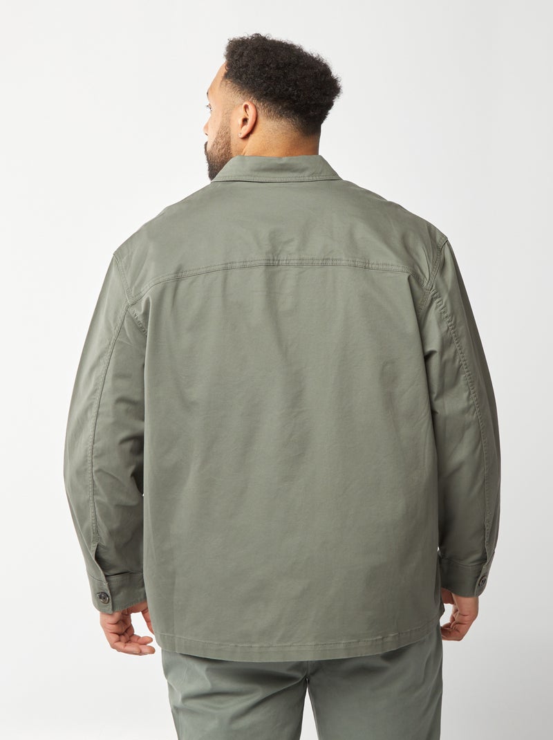 Camisa-casaco em sarja CAQUI - Kiabi