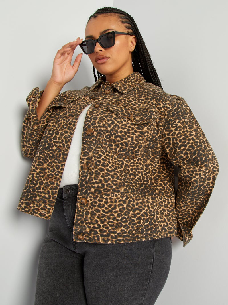Camisa-casaco leopardo BEGE - Kiabi