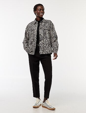 Camisa casaco leopardo de algodão 'JDY'