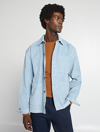 Camisa casaco regular em veludo