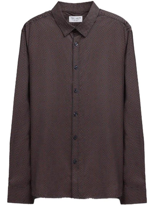 Camisa Castanha de Homem Teddy Smith Carton Stretch - Kiabi Camisa Castanha de Homem Teddy Smith Carton Stretch - Kiabi