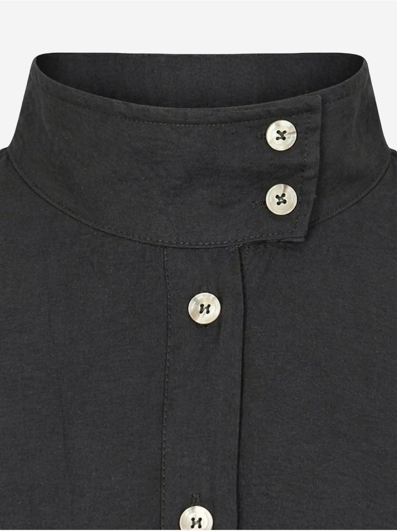 Camisa casual abotoada com gola mao mixray Preto - Kiabi