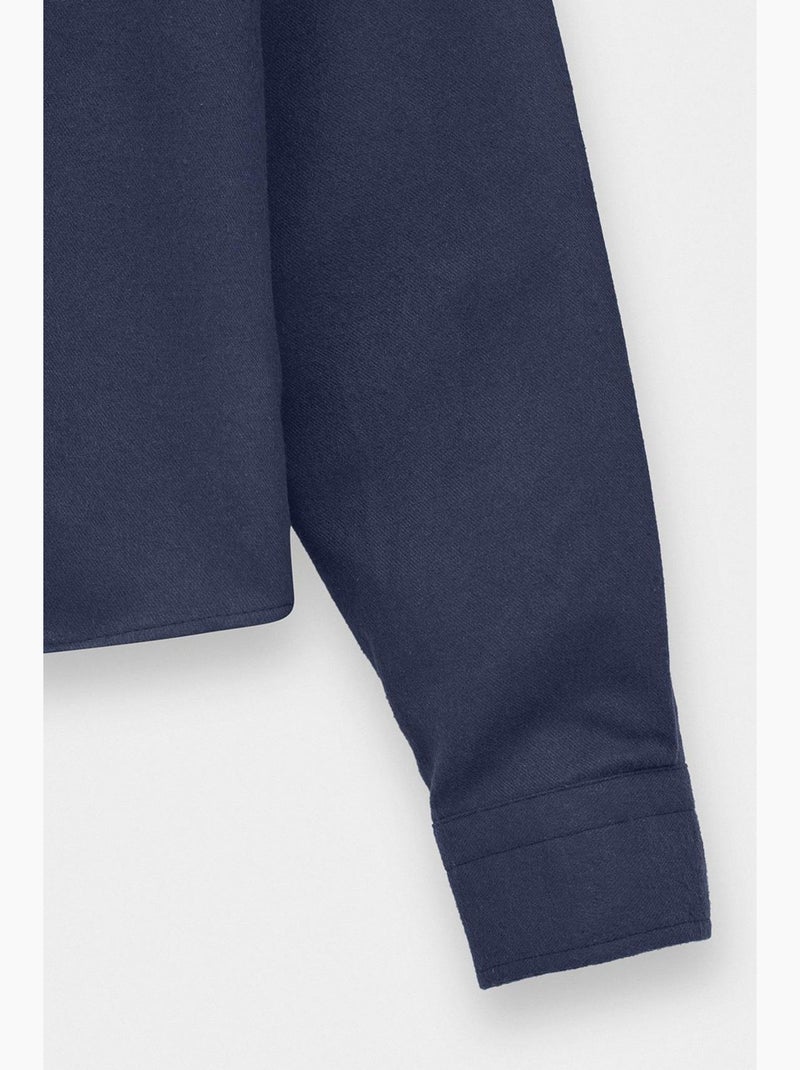 Camisa clássica de algodão giesto Azul-marinho - Kiabi