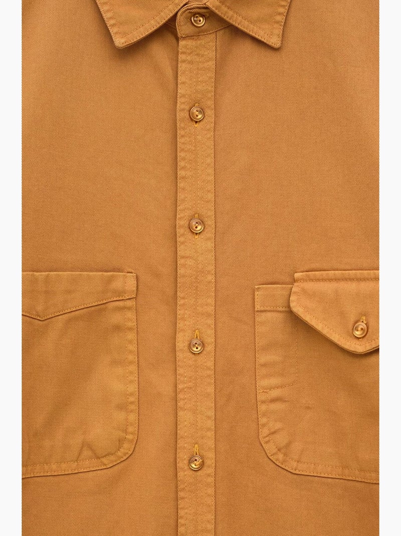 Camisa clássica giesto Camelo - Kiabi