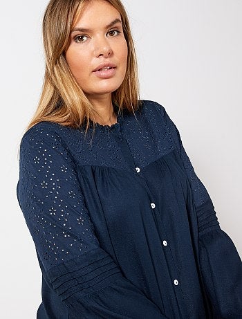 Camisa com aplicações bordadas - Kiabi