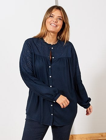 Camisa com aplicações bordadas - Kiabi