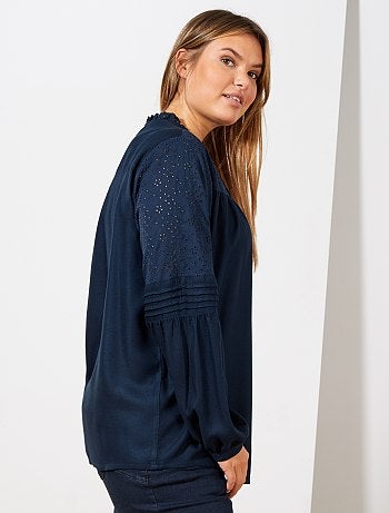 Camisa com aplicações bordadas - Kiabi